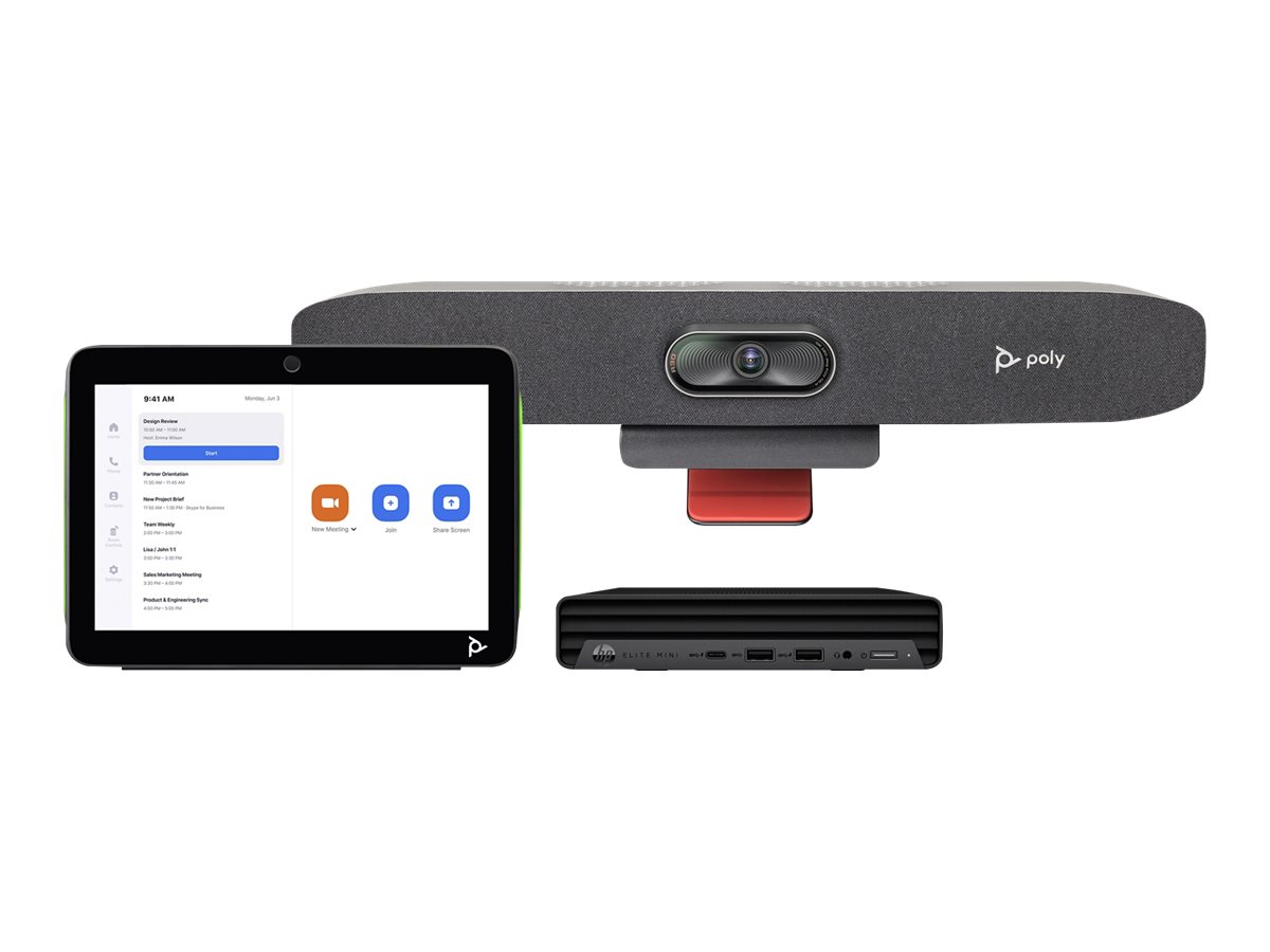 HP Poly Studio Small Room Bundle - for Zoom Rooms - video conferencing kit - power adapter included