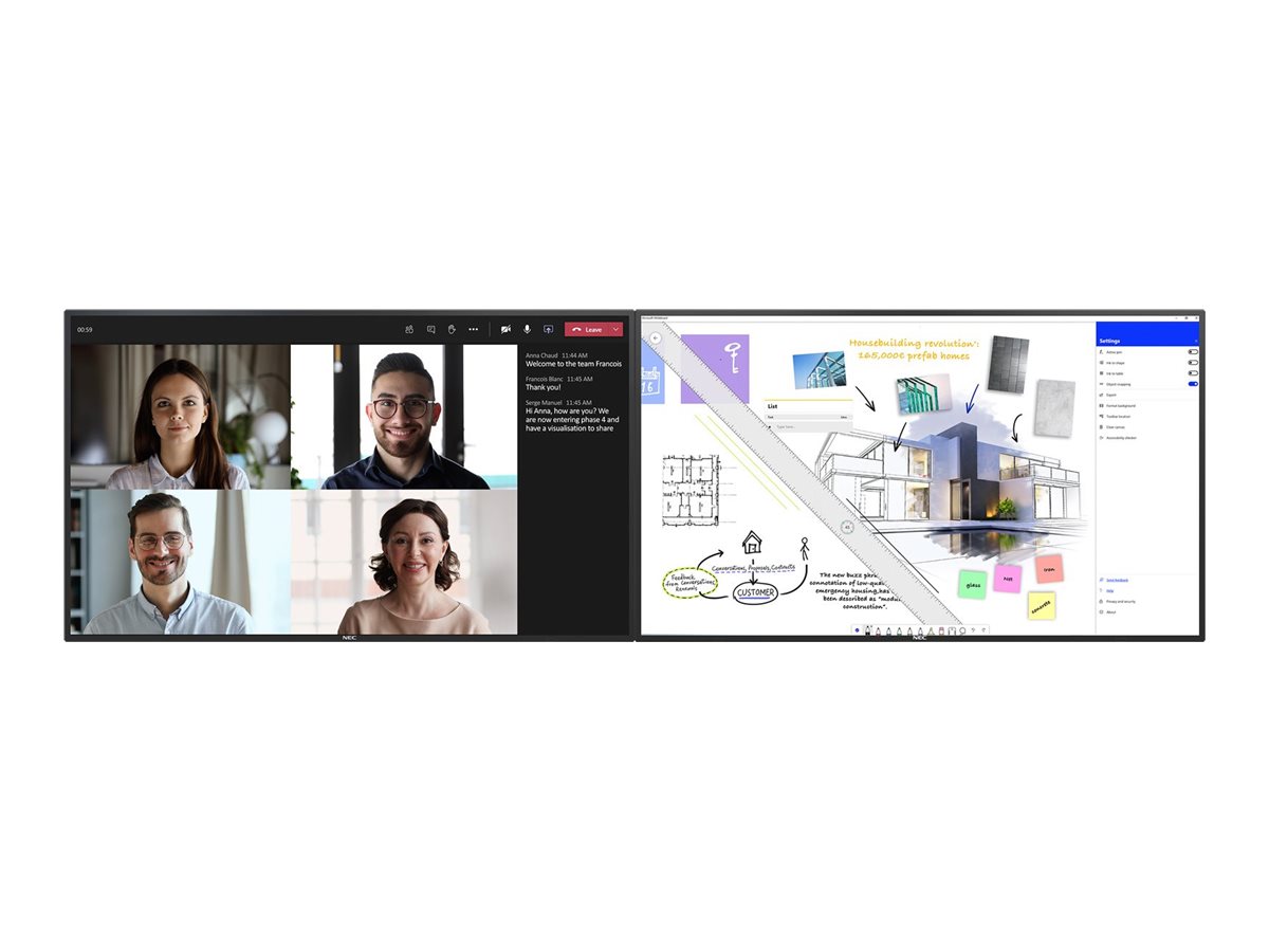 NEC 65" Dual Collaboration Room System